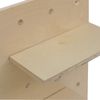 2er-Set Wandpaneel HWC-P24, Wanddekoration Wandregal Steckboard, 4 Ebenen Aufhängung 60x40cm FSC® ~ naturfarben Bild 5