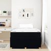 vidaXL Bettrahmen mit Matratze Schwarz 120 x 190 cm Stoff 3398368 Bild 3