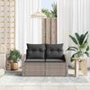vidaXL Garten-Sofa mit Kissen 123 x 62 x 69 cm Poly-Rattan 42006784 Bild 3
