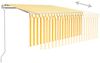 vidaXL Markise Automatisch mit Rollo LED Windsensor 3,5x2,5m Gelb Weiß 3069293 Bild 4