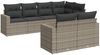 vidaXL 7-tlg. Garten-Sofagarnitur mit Kissen Grau Poly Rattan 3251547 Bild 2