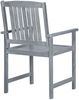 vidaXL Gartenstühle 6 Stk. Massivholz Akazie Grau 3078205 Bild 5