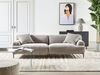 3-Sitzer Sofa Stoff hellgrau mit Kissen MATILA Bild 3