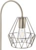 'Mooni' Tischlampe Gold Metall 50 cm Glühbirnen-Optik Schirm Diamantform Lampenfuß Marmoroptik Kabel mit Schalter Bogenlampe Modernes Design Bild 5