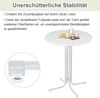 FIVMEN Stehtisch Klappbarer Ø 80 cm Bistrotisch aus Aluminium Rund 110 cm hoch Bartisch (Leichte Montage, Partytisch pulverbeschichtet) Bild 4