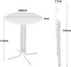 FIVMEN Stehtisch Klappbarer Ø 80 cm Bistrotisch aus Aluminium Rund 110 cm hoch Bartisch (Leichte Montage, Partytisch pulverbeschichtet) Bild 2