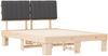 vidaXL Bettgestell mit gepolstertem Kopfteil Dunkelgrau 140 x 200 cm 877485 Bild 4