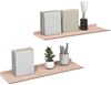 vidaXL Schwebendes Regal 2 pcs Rosa 60 x 18 x 2,5 cm Stahl 8004022 Bild 3