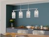 LED Balken Pendelleuchte 4-flammig mit Acryl Kristall Behang, Breite 80cm Bild 1