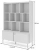 Beautysofa Bücherregal POSITIVO mit Schrank und Schublade, geriffelte Details Bild 3