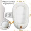 Babynest Nestchen Baby aus Cordstoff - Babynestchen Neugeborene Nest für Kinder Bett und Babybett tragbar Kuschelnest Coccon für Jungen und Mädchen Jeansfarbe Cordstoff Bild 2