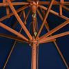 Sonnenschirm, Terrassenschirm mit Doppeldach und Holz-Mast Blau 270 cm Bild 5