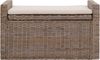 Aufbewahrungstruhe M92, Truhe Sitzbank Garderobenbank, Kissen Kubu Rattan 88cm ~ grau-braun Bild 5