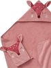 vertbaudet Kapuzenhandtuch Baby-Set: Badetuch und Waschhandschuh REH Bild 2