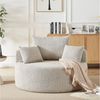 REDOM Relaxsessel für Wohnzimmer, Schlafzimmer, Lounge und Vorführraum (Chenille-Schaumstoff-Einzelsessel mit flauschigem Design, 1-St, 127*127*85), mit Relaxfunktion Bild 3