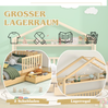 Bett 90x200 cm Hausbett aus Kiefernholz mit Schubladen – skandinavischer Stil und praktischer Stauraum Bild 3