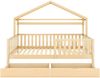 Bett 90x200 cm Hausbett aus Kiefernholz mit Schubladen – skandinavischer Stil und praktischer Stauraum Bild 5