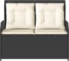 vidaXL Gartenbank Schwarz Poly-Rattan 3394458 Bild 4