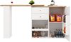 Drehbarer Schreibtisch-/Bar­tisch H 104 x T 204 x B 39 cm, MDF weiß, 360° drehbar, 4 Schubladen Bild 5