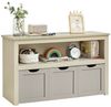 Vasagle Kinderregal, Spielzeugaufbewahrung für Kinder, Aufbewahrungsschrank, Spielzeugschrank, Aufbewahrungsbox mit Rollen, Spielzeugregal, für Kinderzimmer, 30 x 102 x 60 cm, sandbeige LHS380K01 Bild 4