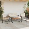 vidaXL Gartenmöbel Set mit Kissen 4 pcs Creme 42026926 Bild 4