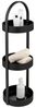 WENKO Badregal DONGO, 3 Ablagefächer, Schwarz matt, Stahl, rutschfest, mit Gummifüßen, B 24,5 x H 73 x 22,5 cm Bild 3