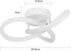 ZMH LED Deckenleuchte Wohnzimmer 3 Blatten 20W Klein Deckenlampe 3000K, Augenschutz, Einfache Installtion, LED fest integriert, Warmweiß, 25cm Weiß Modern Flimmfrei Schlafzimmerlampe Küche Büro Bild 4