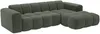 Vente-unique - CALESO Sofa Stoff Grün - B 163 cm x H 69,5 cm x L 284 cm Bild 3