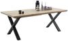 Kulissen-Esstisch >BROOKLYN< in Bianco geölt / Metall - 300x73x100 (BxHxT) Bild 3