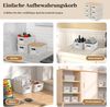 BlingBin Aufbewahrungsbox 6er-Set Aufbewahrungskorb mit Bambus Deckel, 5L Kunststoff Korb (6er Set, 6 St, 25,4 × 18,4 × 10,7 cm), Küchen Aufbewahrungsboxen für Regale, Schränke, Schränke und Zuhause Bild 4