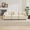 Sofa 3-Sitzer - Sitzfläche 3-Sitzer, Chenille Beige, modulare Cloud-Polsterung, ergonomisch,75*289*84 cm Bild 2