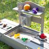 roba 2in1 Balkonsandkasten & Matschküche für Kinder - FSC®-zertifiziert - Inkl. Zubehör - Kompakte Spielküche für Balkon & Garten - Grau Bild 3