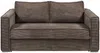 Vente-unique - LORETO Sofa SamtStoff Braun - B 223 cm95 cm x H 90 cm x L 195 cm Bild 2