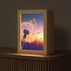 OnlyWow Tischleuchte Lightbox Löwenzahn - Blumen - Sonnenuntergang - Horizont - Nacht, Dimmbar, Farbwechsel, LED, Warmweiß, Kaltweiß, Neutralweiß Einstellbar, Tischlampe, Schreibtischlampe, Desk, Dimmbar, mit Kabel, LED Bild 1