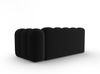Micadoni Modulares Sofa Lupine 3-Sitzer Rechts Samtstoff Salvador Schwarz Bild 3