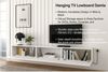 ibonto Lowboard 180 x 29,5 x 29,5 cm weiß TV Board mit Stauraum (H 29.5 x T 29.5 x B 180 cm) Bild 2