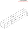 ibonto Lowboard 180 x 29,5 x 29,5 cm weiß TV Board mit Stauraum (H 29.5 x T 29.5 x B 180 cm) Bild 3