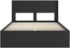 vidaXL Bettgestell mit Stauraum und Kopfteil Schwarz 160 x 200 cm 3414188 Bild 5