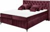Boxspringbett 'PEMBROKE', burgund inkl. Topper, 180x200 Bild 2