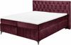 Boxspringbett 'PEMBROKE', burgund inkl. Topper, 180x200 Bild 3