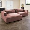 Ecksofa Ottomane links Geflechtstoff 266x150x80 rosa FINN Bild 3