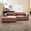 Ecksofa Ottomane links Geflechtstoff 266x150x80 rosa FINN Bild 2
