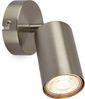 BRILONER - Wandleuchte innen schwenkbar, GU10 Fassung, max. 9 W, Leselampe, Wohnzimmerlampe, Lampe, Wandlampe, Küchenlampe, Flurlampe, Schlafzimmer, Wandbeleuchtung, 8x15,5 cm, Matt-Nickel Bild 2