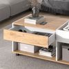 Couchtisch Maik Goldkraft Eiche/Weiß 110 x 60 cm mit Schublade Vicco Bild 4