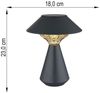 2x LED Solar Tischlampe, Metall anthrazit, H 23 cm Bild 5