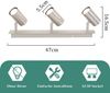 ZMH Deckenstrahler 3 Flammig Flurlampe Nickel - Deckenleuchte LED GU10 Deckenspots Modern Wohnzimmerlampe Schwenkbar 330°Wandstrahler für Korridor Wohnzimmer Schlafzimmer Küche Arbeitszimmer Bild 5