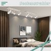 ZMH Deckenstrahler 3 Flammig Flurlampe Nickel - Deckenleuchte LED GU10 Deckenspots Modern Wohnzimmerlampe Schwenkbar 330°Wandstrahler für Korridor Wohnzimmer Schlafzimmer Küche Arbeitszimmer Bild 3