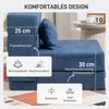 BlingBin Schlafsofa 3 in 1 klappbares Bodensofa Klappmatratze Schaumstoff extra dick 15cm, 210B x 80T x 15H cm 1 Teile, in Matratze umwandelbar, mit 2 Kissen Bild 3