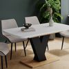 Esstisch Fenaro Weiß/Goldkraft Eiche 120 x 80 cm ausziehbar Vicco Bild 5
