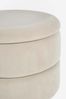 Hocker Pavlina in Samt-Optik, Beige, 38 x 38 x 42 cm Bild 4